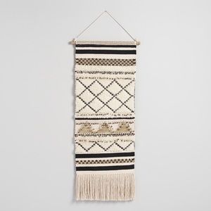 World Market black and gold macrame wall hanging